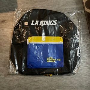 LA kings and LA rams back pack